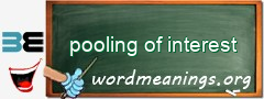 WordMeaning blackboard for pooling of interest